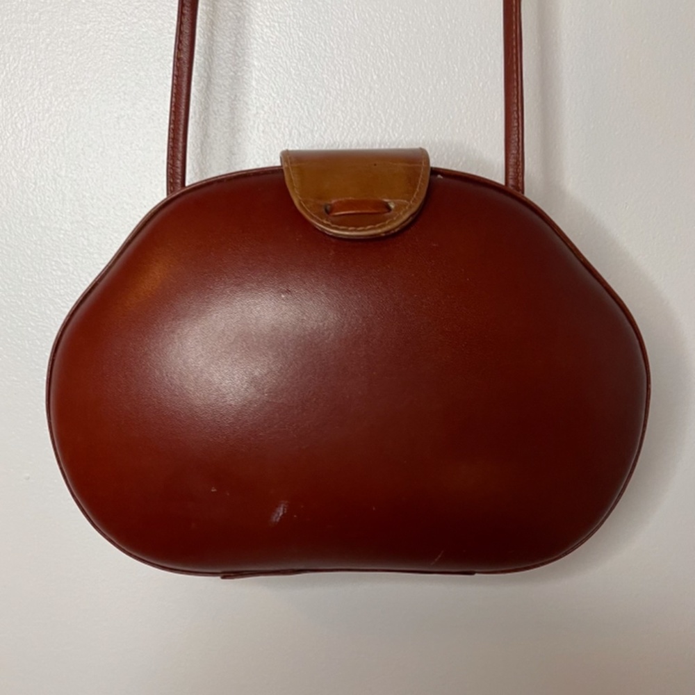 ❌ SOLD! Vintage tan leather box bag with strap! - Picture 6 of 13